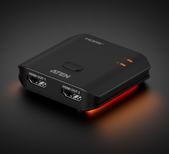 Aten Aten Essential 2-Port True 4K HDMI Splitter, EDID Sync™, One HDMI source shares two True 4K displays, LPCM 7.1, Dolby®  