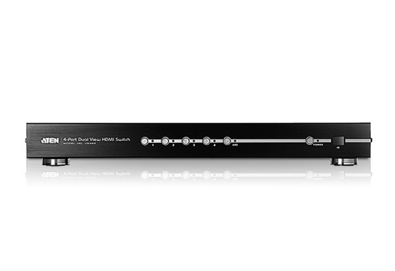 Aten Aten 4 Port Dual Output HDMI Switch, select input ports via RS232 control, HDCP 1.1 compliant(LS)