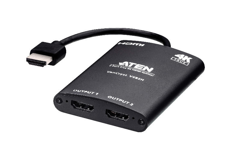 Aten Aten Video Splitter 2 Port HDMI True 4K Compact Splitter, USB powered, auto-downscaling feature,