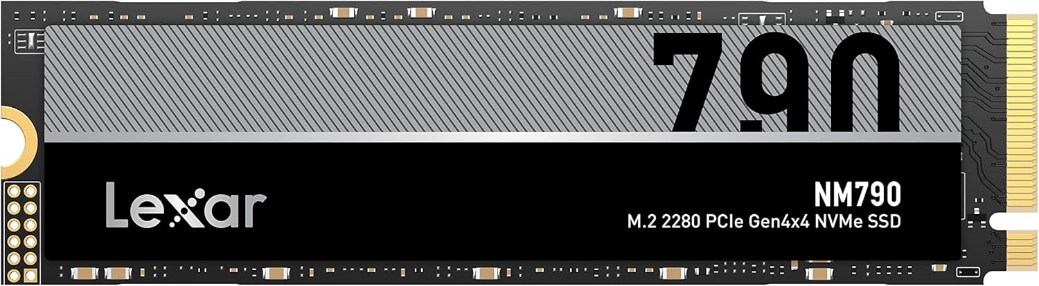 Lexar LNM790X002T-RNNNG Internal SSD 2TB M.2 2280 PCIe Gen 4x4 NVMe SSD up to 7400MB/s read, 6500MB/s write TLC- 5 year limited warranty