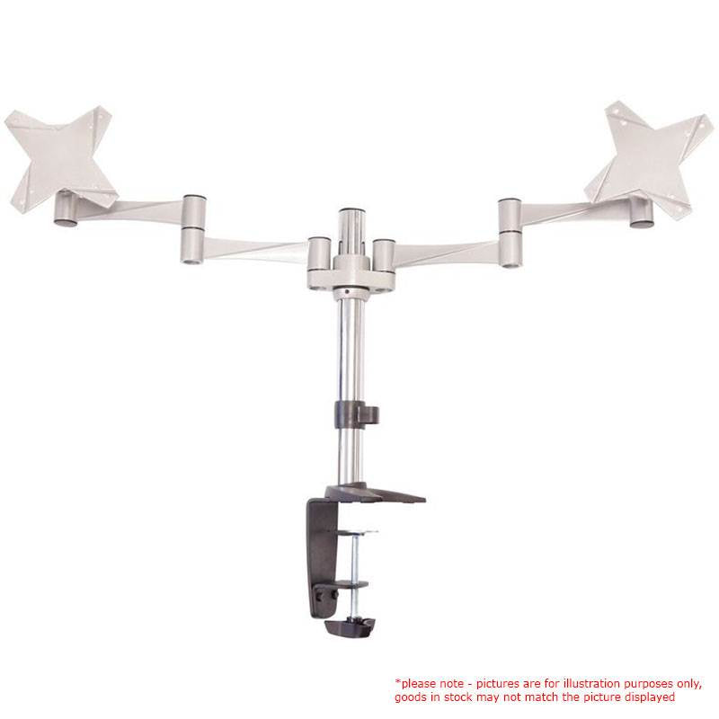 Astrotek Astrotek Dual Monitor Arm Desk Mount Height Adjustable Stand for 2x LCD Display 23.8" 24" 27" 31.5" 32" 8kg 30° Tilt