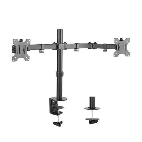 Brateck Brateck Dual Screens Economical Double Joint Articulating Steel Monitor Arm Fit Most 13’’-32’’ Monitors Up to 8kg per