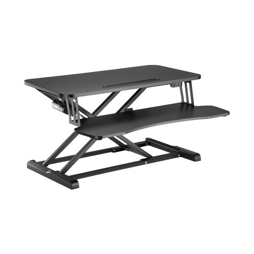Brateck COST-EFFECTIVE ELECTRIC X-LIFT DESK CONVERTER 615x800x156~480mm up to 20kg, Black, Worksurface Size(LxW): 800x400mm