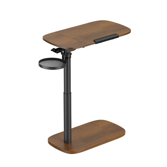 Brateck Brateck Storage-Savvy Height Adjustable Mobile Side Table, Gas-Lift Sit-Stand Desk, tabletop 723×400mm, weight capaci