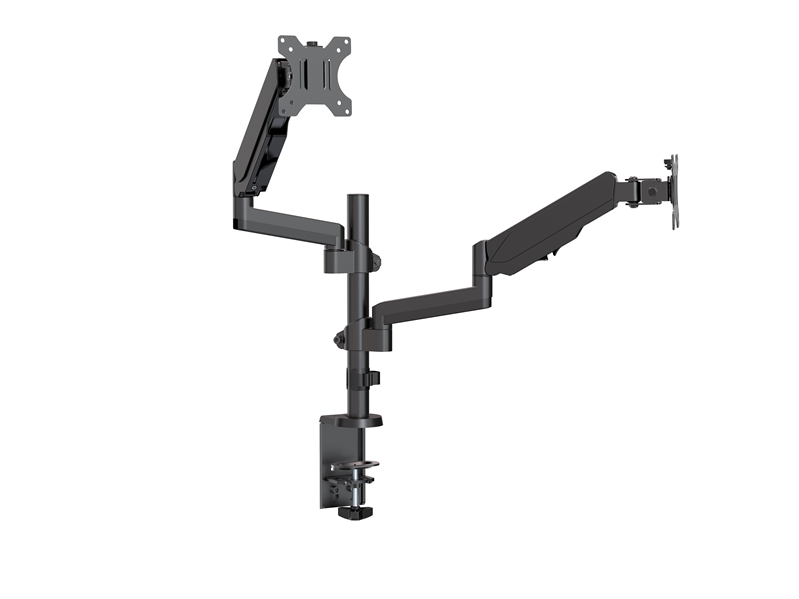Brateck Brateck Dual Monitor Full Extension Gas Spring Dual Monitor Arm (independent Arms) Fit Most 17"-32" Monitors Up to 8k