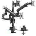 Brateck Brateck Triple Monitor Aluminum Slim Pole Held Mechanical Spring Monitor Arm Fit Most 17"-27" Monitors Up to 7kg per 