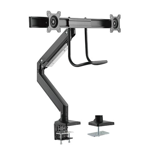 Brateck Brateck Dual Monitors Aluminum Heavy-Duty Gas Spring Monitor Arm with Handle Fit Most 17‘-32’ Monitors Up to 8kg per 