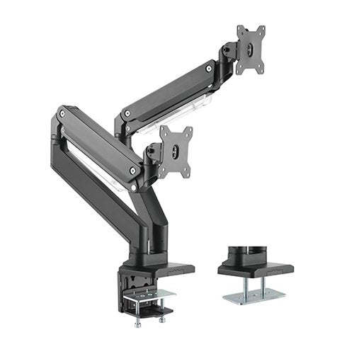 Brateck Brateck Dual Monitors Aluminum Heavy-Duty Gas Spring Monitor Arm Fit Most 17‘-35’ Monitors Up to 15kg per screen VESA