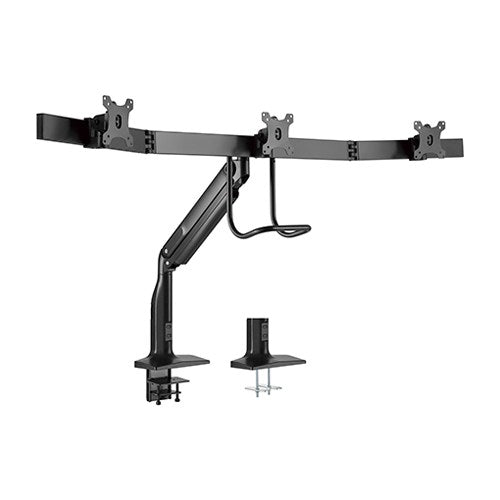 Brateck Brateck Triple Monitors Select Gas Spring Aluminum Monitor Armt Fit Most Screen Size 17"-32" up to 6.5kg VESA 75x75/1