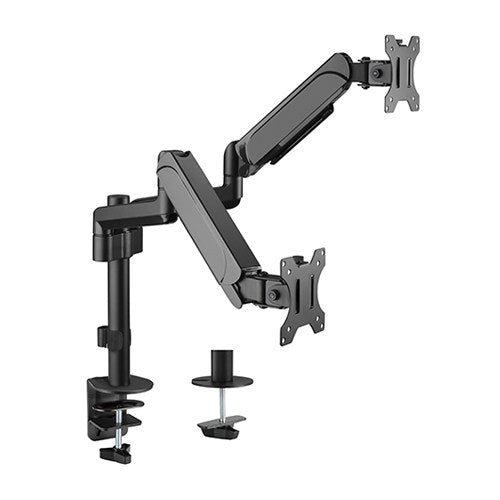 Brateck Brateck Dual Monitors Pole-Mounted Gas Spring Monitor Arm Fit Most 17"-32" Monitors Up to 9kg per screen VESA 75x75/1