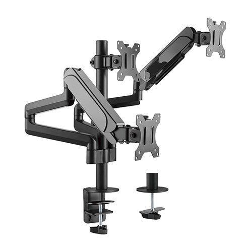 Brateck Brateck Triple Monitors Pole-Mounted Gas Spring Monitor Arm Fit Most 17"-27" Monitors Up to 7kg per screen VESA 75x75