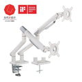 Brateck Brateck Dual Monitor Premium Slim Aluminum Spring-Assisted Monitor Arm Fix Most 17"-32" Monitor Up to 9kg per screen 