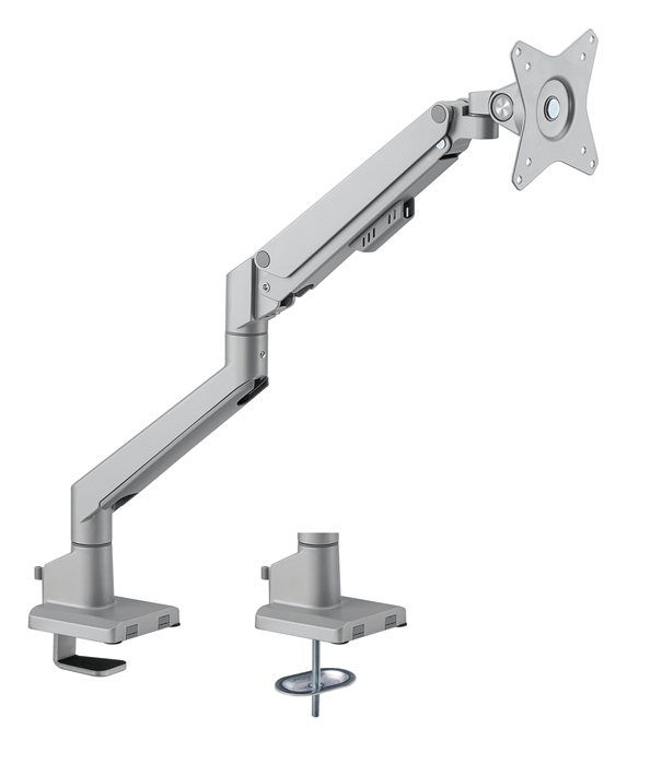 Brateck Brateck Single Monitor Thin Gas Spring Monitor Arm Fit Most 17"-32" Monitors, Up to 9kg per screen VESA 75x75/100x100