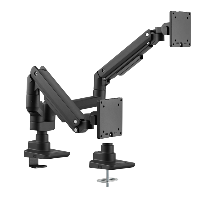 Brateck Brateck Fabulous Pole-Mounted Gas Spring Dual Monitor Arm Fit Most 17"-35" Monitors, Up to 20kg per screen VESA 75x75