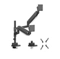 Brateck Brateck LDT80-C024P Matte Black Super Heavy-Duty Pole-Mounted Gas Spring Dual Monitor Arm For most 24"-57" Monitors (