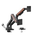 Brateck Brateck LDT81N-C024UC Fusion Heavy-Duty Gas Spring Dual Monitor Arm with USB-A/USB-C Ports For most 17"~35" Monitors,