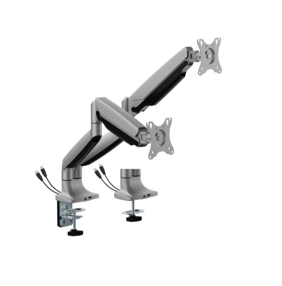 Brateck Brateck LDT82-C024UC Dual Screen Heavy-Duty Gas Spring Monitory Arm with USB Ports For most 17"~35" Monitors, Matte S