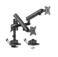 Brateck Brateck LDT84-C024UCP-B B Dual Screen Pole-Mounted Heavy-Duty Mechanical Spring Monitor Arm with USB Ports Black (LS)