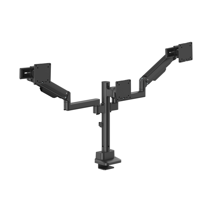 Brateck Brateck Modular Mechanical Spring Triple Monitor Arm with Sliders 17"-27" Monitor Weight Capacity (per flat screen):1