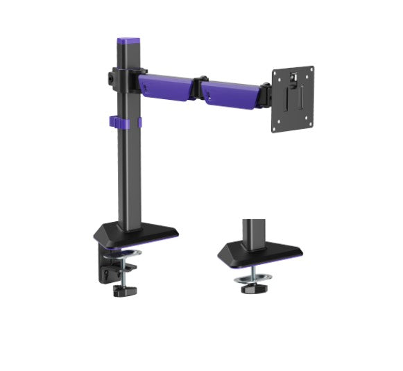 Brateck Brateck LDT89-C012 Amethyst Articulating Gaming Monitor Arm Matte Black, Fit Screen Size: 17"-40" Up to 12 KG, VESA 7