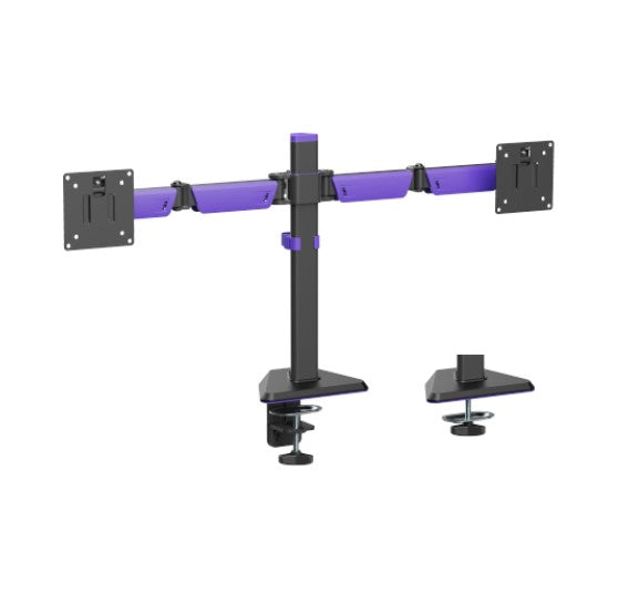 Brateck Brateck LDT89-C024 Matte Black Amethyst Articulating Gaming Dual Monitor Arm,  Fit Screen Size: 17"-32", Screen Quant