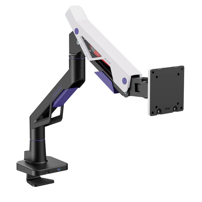 Brateck Brateck LDT95-C012UC Atlas Neo Gaming Monitor Arm with USB-A  USB-C Ports For most 24"~57" Monitors, Fit Curved Monit