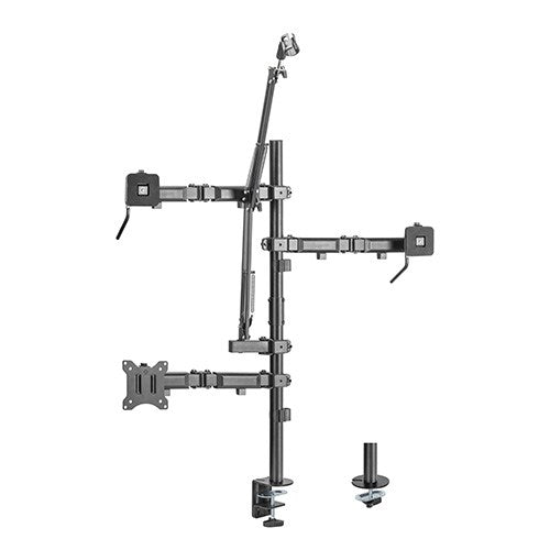 Brateck Brateck Single-Monitor All-in-One Studio Setup Desktop Mount Fix 17"-32" Up to 9kg, Fit Curved Monitor, 897x120x1000m