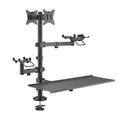 Brateck Brateck POS Mounting Solution For Dual Screens (with keyboard tray), Fit Screen Size:17"-32"m, Weight Capacity (per s