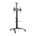 Brateck Brateck Ultra-Modern Aluminum TV Cart (Landscape/Portrait Orientation)  Fit 37"-70" Up to 70Kg - Matte Black 890x760x