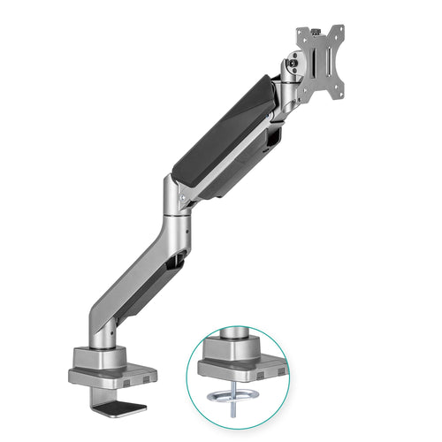 MBEAT (LS) mbeat® Activiva Heavy Duty Single Monitor Screen Gas Spring Monitor Arm ACA-HMA-SGS01Y Color: Metallic Grey Screen