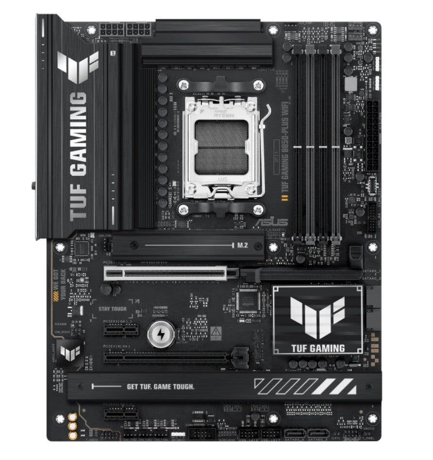 ASUS ASUS AMD TUF GAMING B850-PLUS WIFI (AM5) ATX Motherboard, DDR5 192GB, 1x PCIe 5.0 x16 slot, 3 xM.2 slots, 4x SATA, Wi-Fi