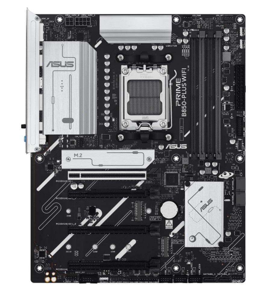 ASUS ASUS AMD B850 PRIME B850-PLUS WIFI-CSM (AM5) ATX Motherboard, DDR5, Max 256GB, 1 x PCIe 5.0 x16 slot, 4 x SATA