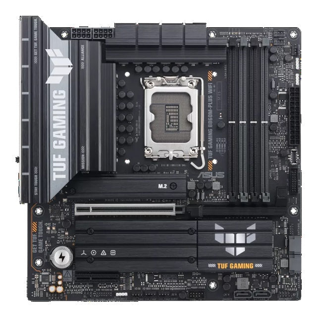 ASUS TUF GAMING B860M-PLUS WIFI LGA1851 mATX Motherboard 256GB, DDR5, 1 x PCIe 5.0,  3 x M.2 slots,  4 x SATA, WiFi 7, 1 x HDMI, 1 x DP