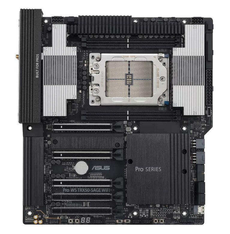 ASUS ASUS AMD PRO WS TRX50-SAGE WIFI CEB Workstation Motherboard, PCIe 5.0 x16, PCIe 5.0 M.2, 10Gb and 2.5Gb LAN, Multi-GPU s