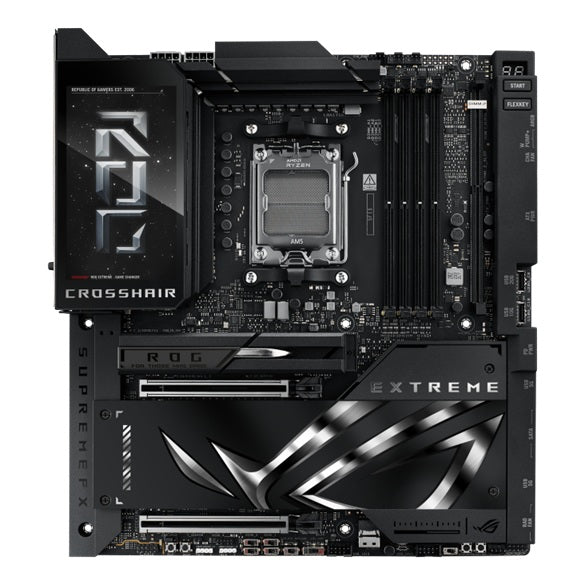 ASUS AMD ROG CROSSHAIR X870E EXTREME (AM5) E-ATX Motherboard, DDR5 256GB, PCIe 5.0, 5x M.2, 10GbE + 5GbE LAN, Wi-Fi 7, USB4, 2x PCIe 5.0 x16, 4x SATA