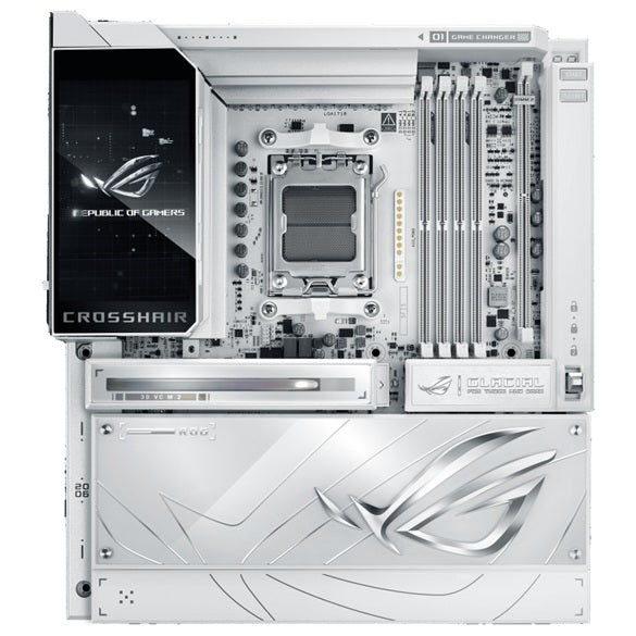 ASUS ASUS AMD ROG CROSSHAIR X870E GLACIAL, AM5, X870E, DDR5 256GB, PCIe 5.0, 7x M.2, Wi-Fi 7, Dual 10GbE, USB4, E-ATX, 2yr wt