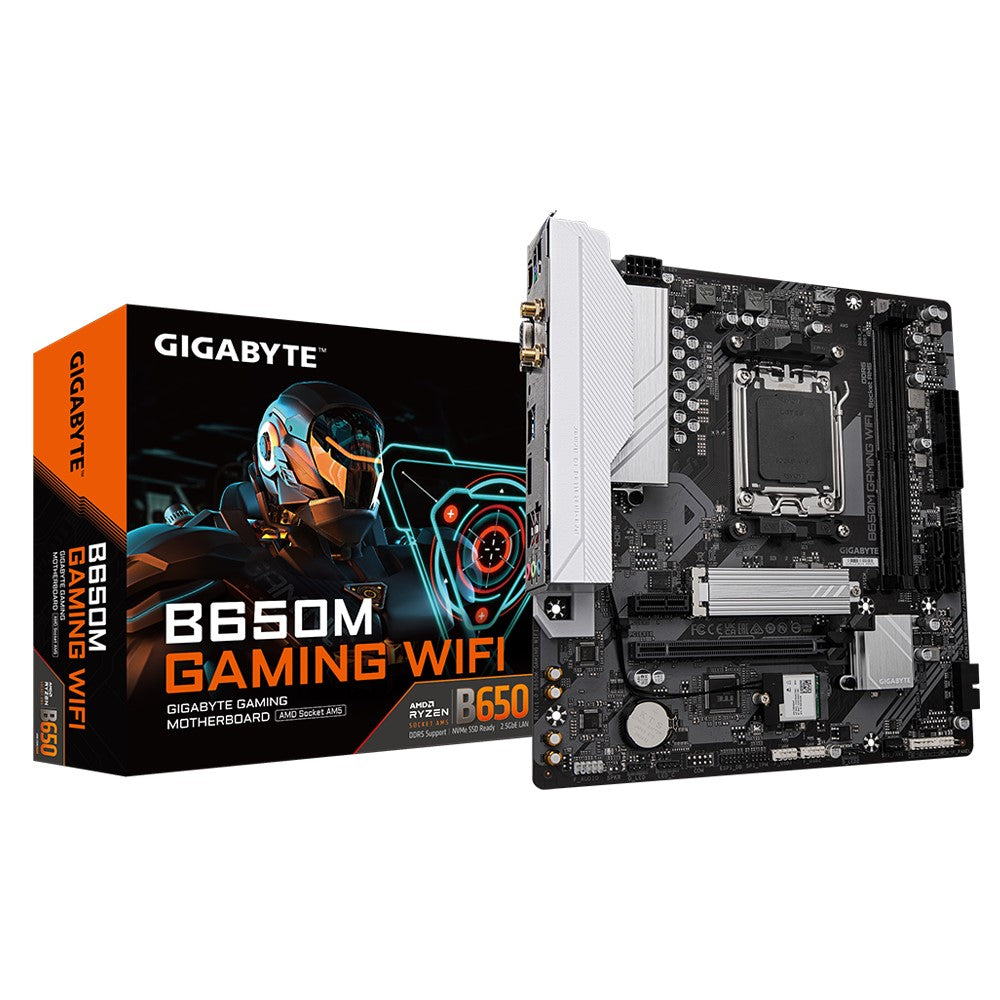 Gigabyte Gigabyte B650M GAMING WIFI, AMD AM5, 2 x DDR5 up to 128 GB, 1 x HDMI, 	1 x PCI Express x16, 1 x PCI Express x1, 1 x 