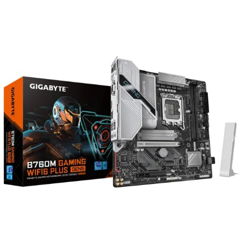 Gigabyte Gigabyte B760M GAMING WIFI6 PLUS GEN5 Intel LGA 1700 m-ATX Motherboard, 2xDDR5 ~128GB, 1xPCI-E x16, 1xPCI-E x1, 2xM.