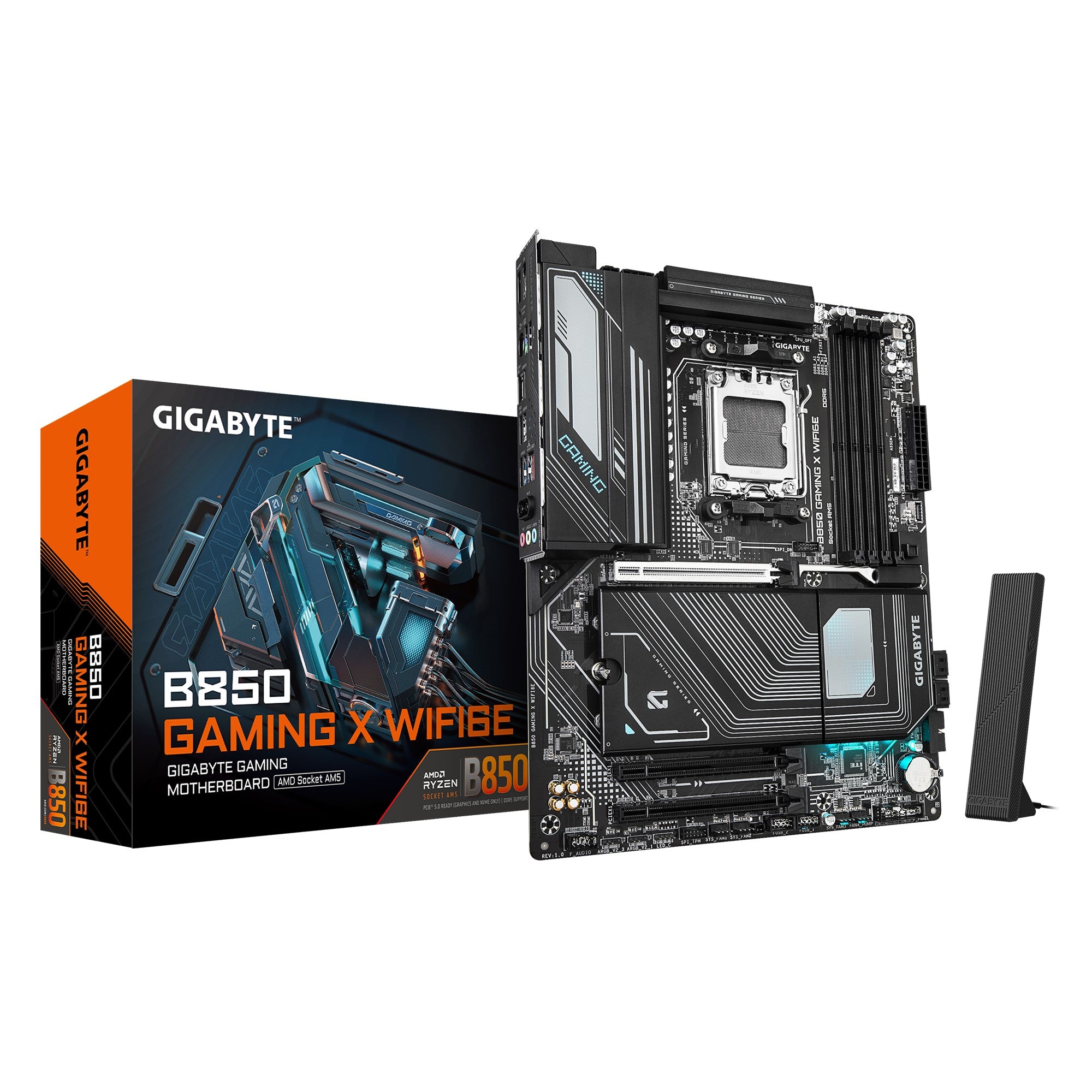 Gigabyte Gigabyte B850 GAMING X WIFI6E 1.0, AMD AM5, 4 x DDR5 up to 256 GB, 1 x HDMI, 3 x PCI Express x16, 3 x M.2, 4 x SATA,