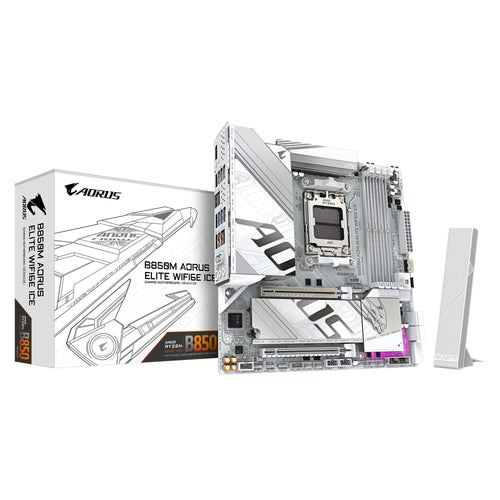 Gigabyte (LS) Gigabyte B850M A ELT WF6E ICE, AMD AM5, 4 x DDR5 up to 256 GB, 1 x HDMI, 1 x PCI Express x16, 2 x M.2, 4 x SATA