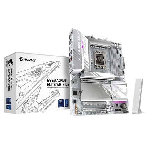 Gigabyte (LS) Gigabyte M/B B860 A ELITE WF7 ICE 1.0, Intel ® B860, 4 x DDR5 up to 256 GB, 2x HDMI, 3 x PCI Express x16, 3 x M