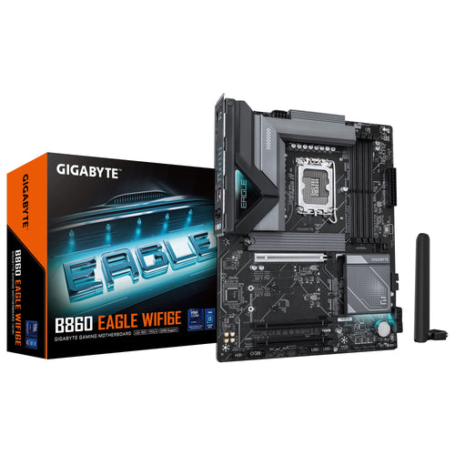 Gigabyte (LS) Gigabyte M/B B860 EAGLE WIFI6E 1.0,  Intel ® B860, 4 x DDR5 up to 256 GB, 1x HDMI, 3 x PCI Express x16, 3 x M.2