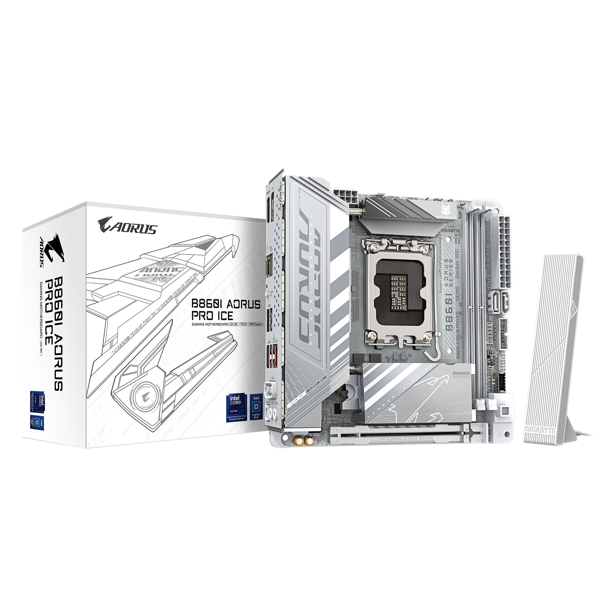 Gigabyte Gigabyte M/B B860I AORUS PRO ICE 1.0, Intel ® B860, 4 x DDR5 up to 128 GB, 1x HDMI, 1 x PCI Express x16, 2 x M.2, 2 