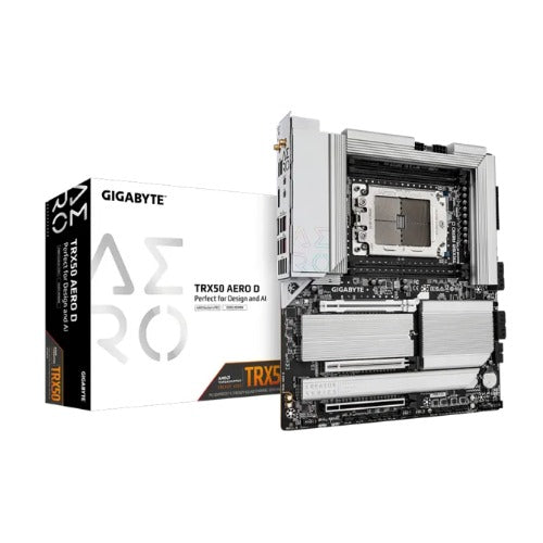 Gigabyte (LS) Gigabyte TRX50 AERO D AMD Ryzen Motherboard 4x DDR5~256GB,2x PCIe x16 slots, 4x M.2, 8x SATA 6Gb/s connectors, 
