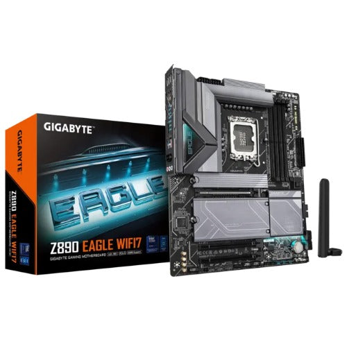 Gigabyte Z890 EAGLE WIFI7 P Intel LGA 1851 ATX Motherboard, 4x DDR5 ~256GB, 3x PCI-E x16, 4x M.2, 4x SATA,  5x USB 3.2, 1x USB-C, 4x USB 2.0