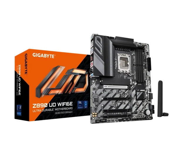 Gigabyte Gigabyte Z890 UD WIFI6E Intel LGA 1851 ATX Motherboard, 4x DDR5 ~256GB, 4x PCI-E x16, 3x M.2, 4x SATA,  5x USB 3.2, 