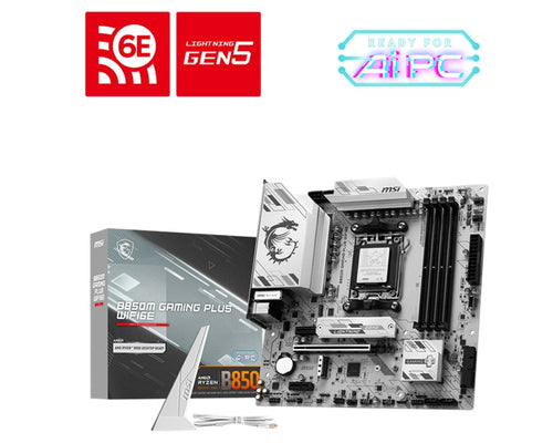 MSI (SI Only) MSI B850M GAMING PLUS WIFI 6E, AMD Ryzen, 4x DDR5 256GB, 1x HDMI, 1x PCI-E x16 slot, 2x M.2, 4x SATA 6G, 4x USB