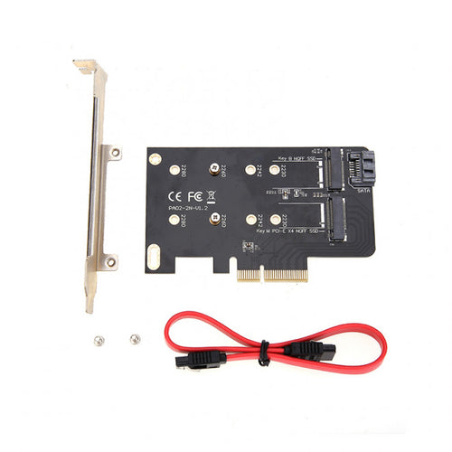 Simplecom (LS)Simplecom EC412 Dual M.2 (B Key and M Key) to PCI-E x4 and SATA 6G Expansion Card