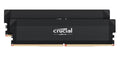 Micron (Crucial) Crucial Pro 32GB (2x16GB) DDR5 UDIMM 6400MHz CL32 Black Heat Spreader Overclocking Support Intel XMP AMD Ryz