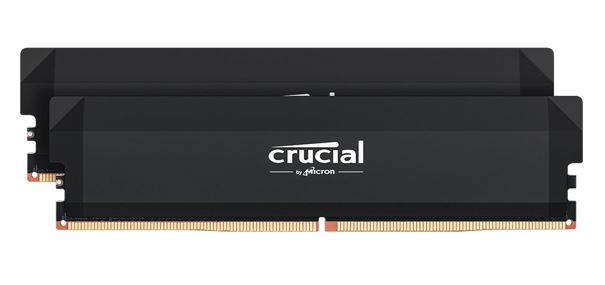 Micron (Crucial) Crucial Pro 32GB (2x16GB) DDR5 UDIMM 6400MHz CL32 Black Heat Spreader Overclocking Support Intel XMP AMD Ryz